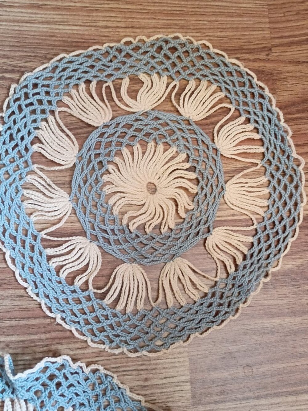 Crochet Doilies 3 Blue White